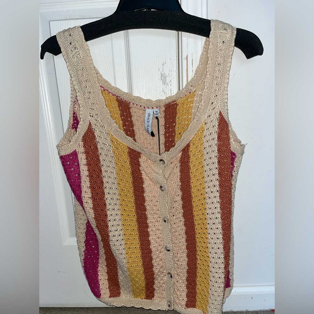 Multi Color Sweater Vest